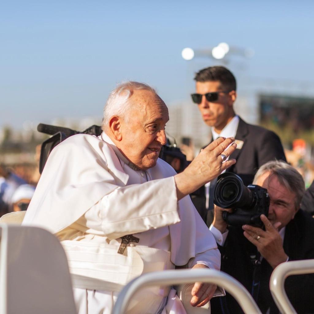 Papa Francisco durante a JMJ 2023, em Lisboa, Portugal.