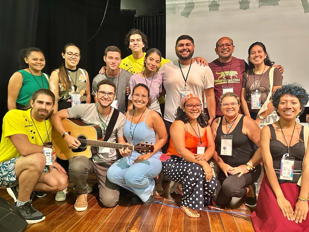 Jovens de Belém, do Pará, durante a JMJ Lisboa.