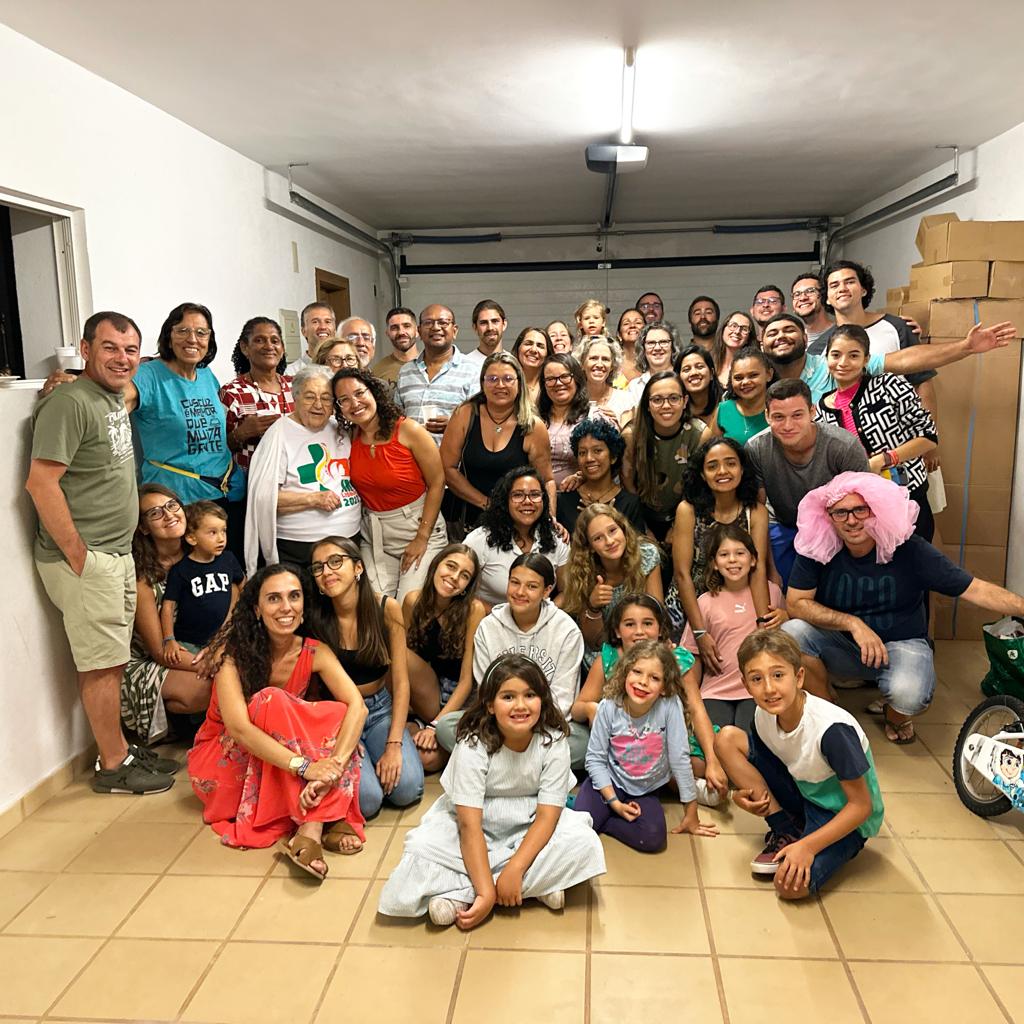 Jovens de Belém, do Pará, durante a JMJ Lisboa.