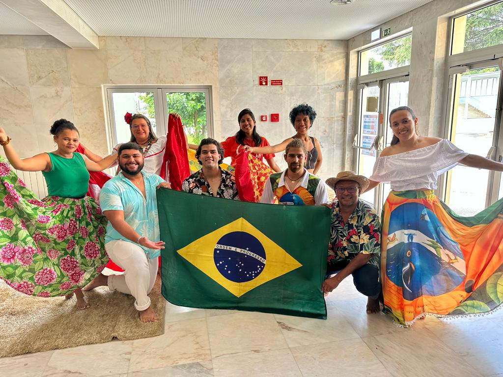 Jovens de Belém, do Pará, durante a JMJ Lisboa.