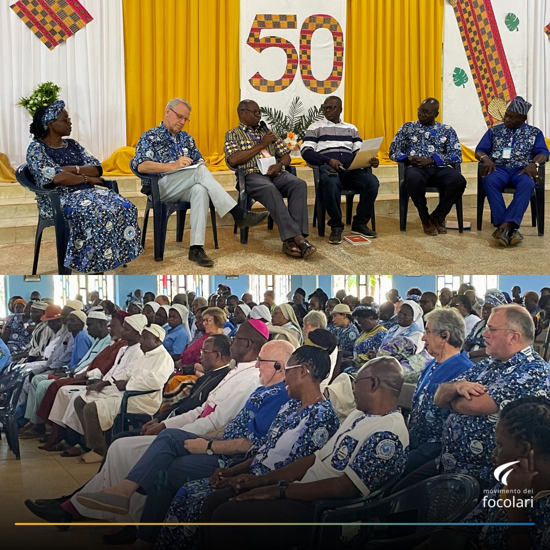Celebração dos 50 anos da chegada dos Focolares na Costa do Marfim. Crédito: S. T. – Serviço Comunicação e Multimedia.